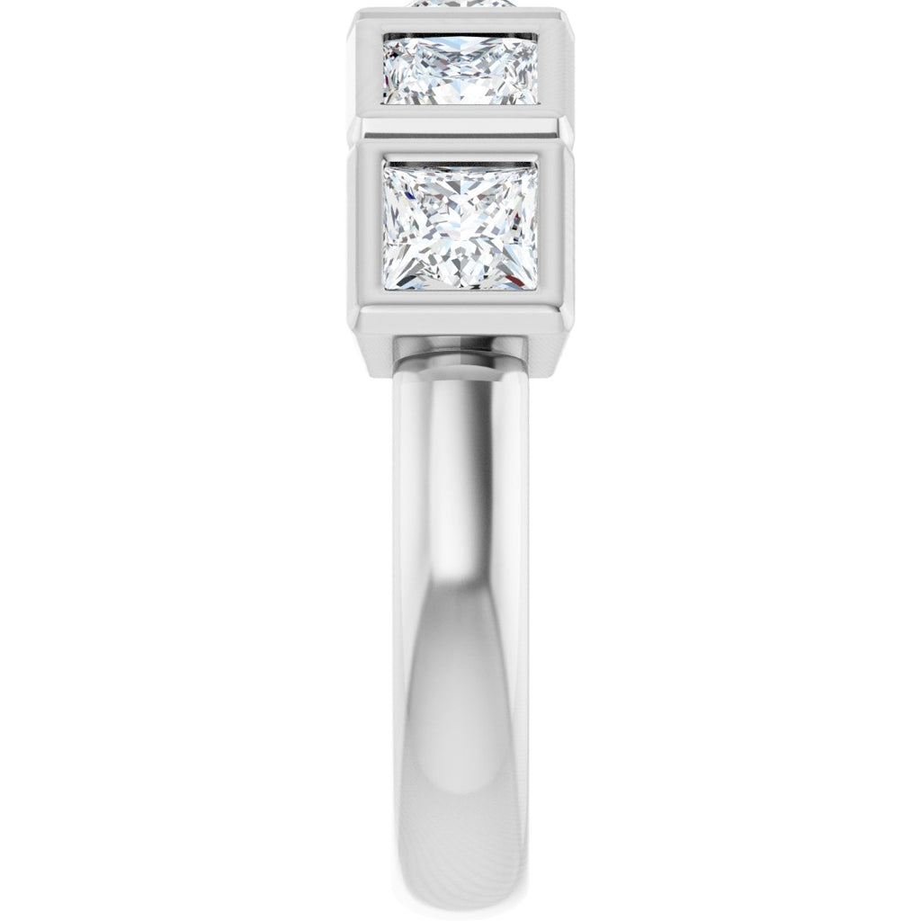 Bezel-Set Five-Stone Anniversary Band