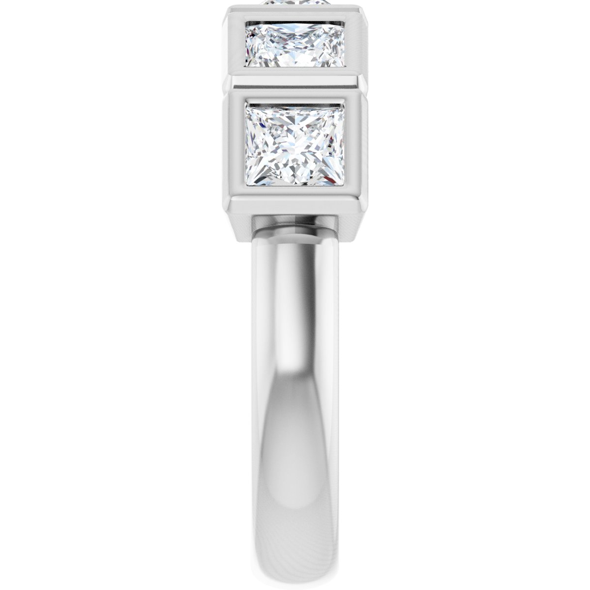 Bezel-Set Five-Stone Anniversary Band