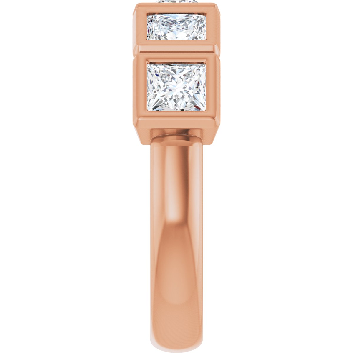 Bezel-Set Five-Stone Anniversary Band