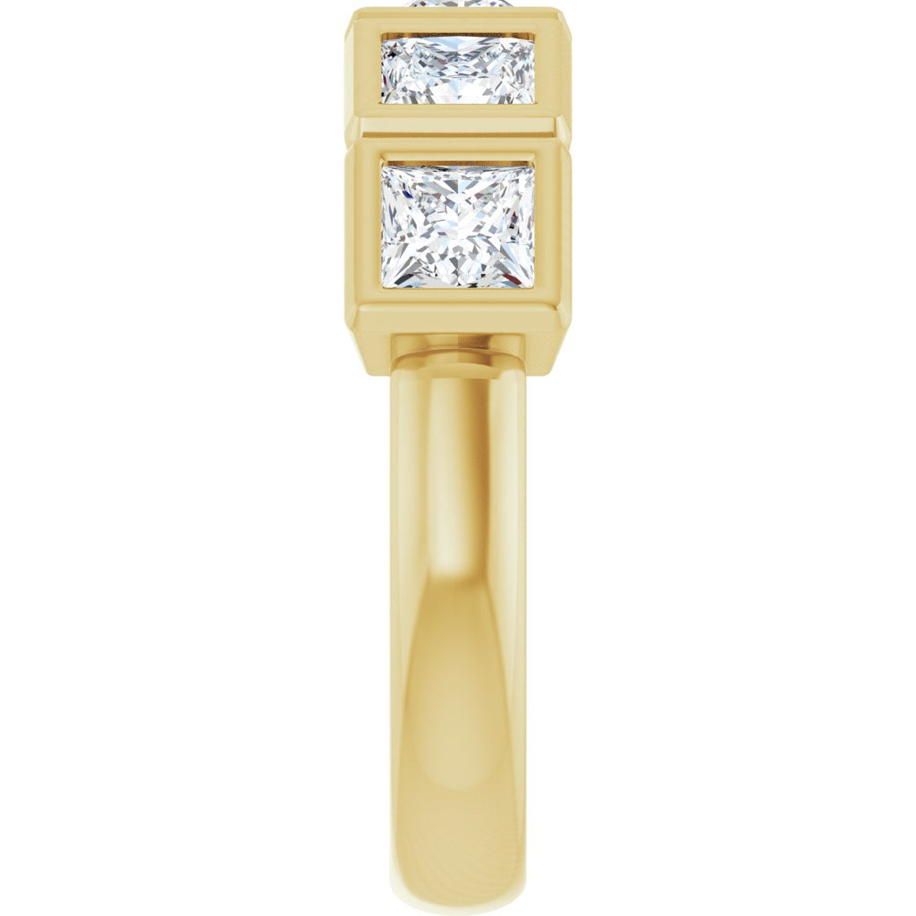 Bezel-Set Five-Stone Anniversary Band