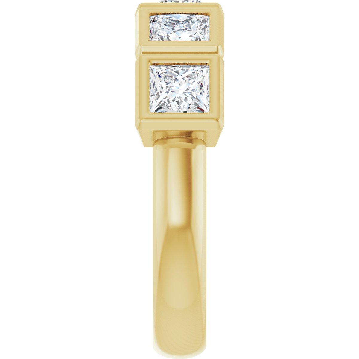 Bezel-Set Five-Stone Anniversary Band