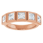 Bezel-Set Five-Stone Anniversary Band