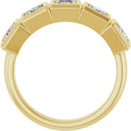 Bezel-Set Five-Stone Anniversary Band