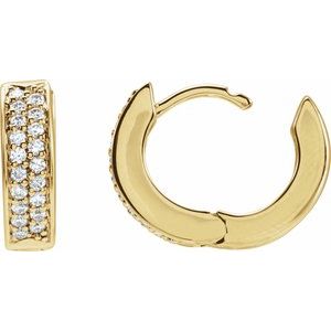 Accented Hinged Hoop Earrings