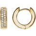 Accented Hinged Hoop Earrings