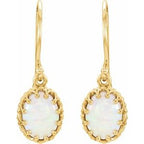 Cabochon Crown Earrings