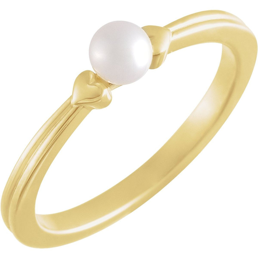 Heart Pearl Ring