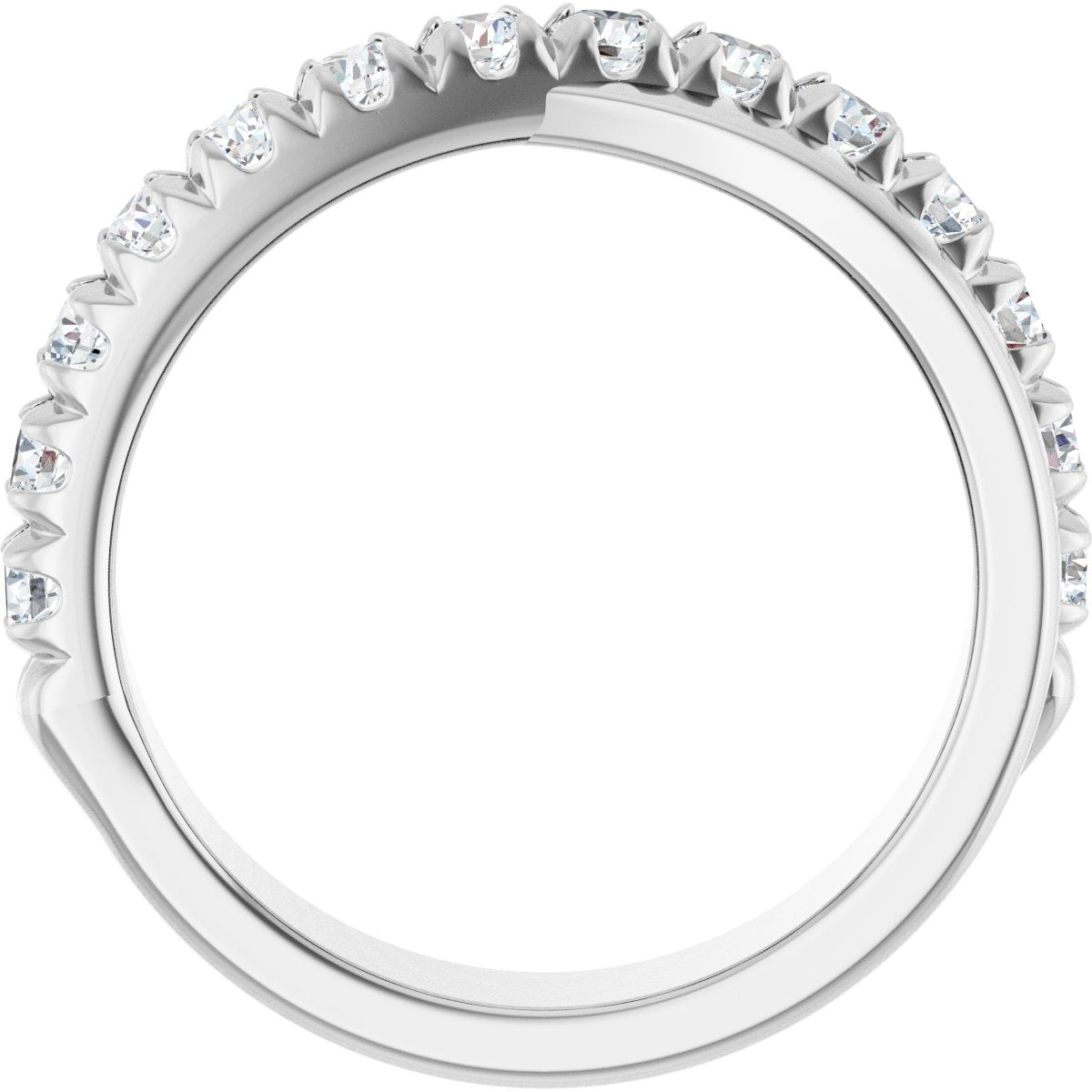 French-Set Criss-Cross Anniversary Band