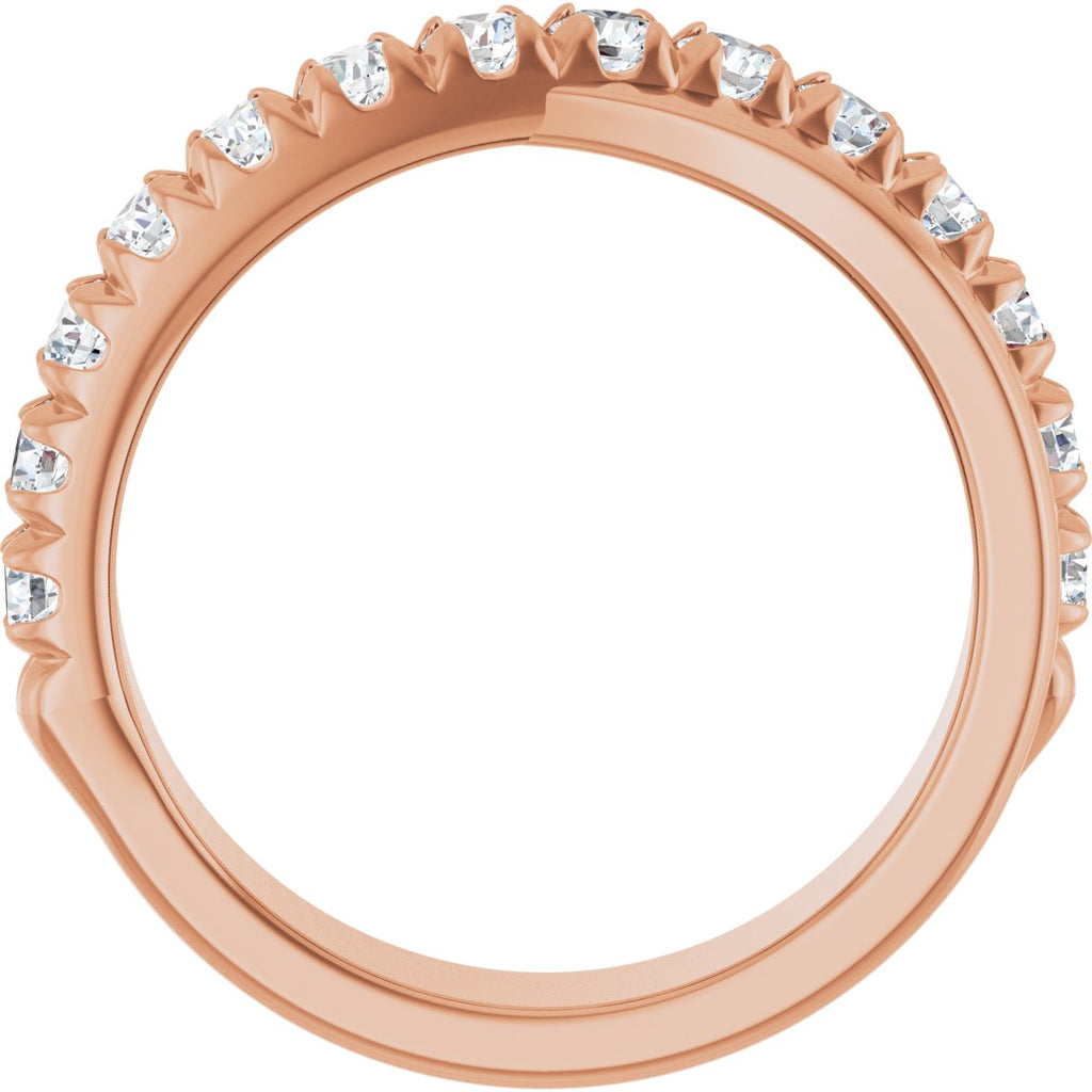 French-Set Criss-Cross Anniversary Band