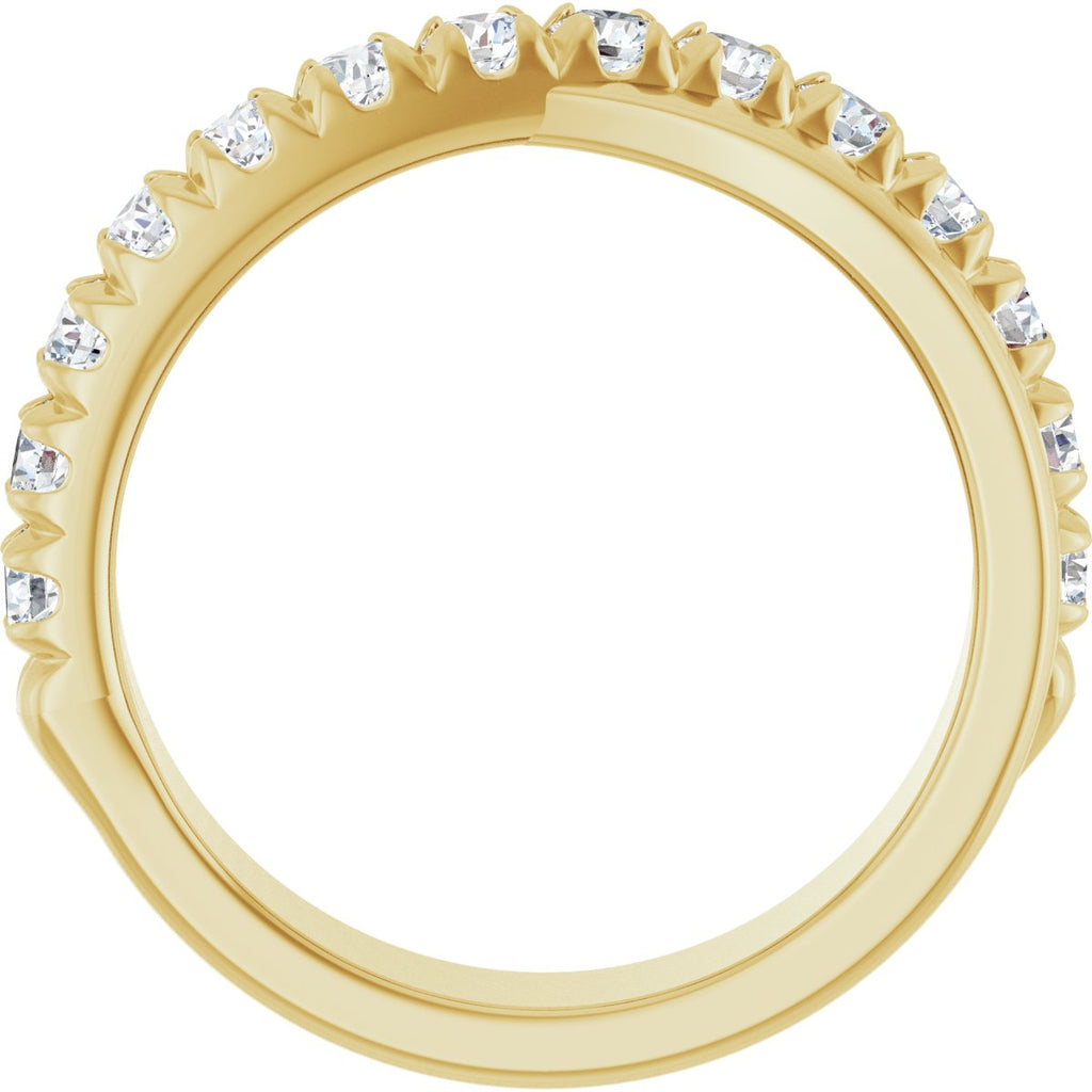 French-Set Criss-Cross Anniversary Band