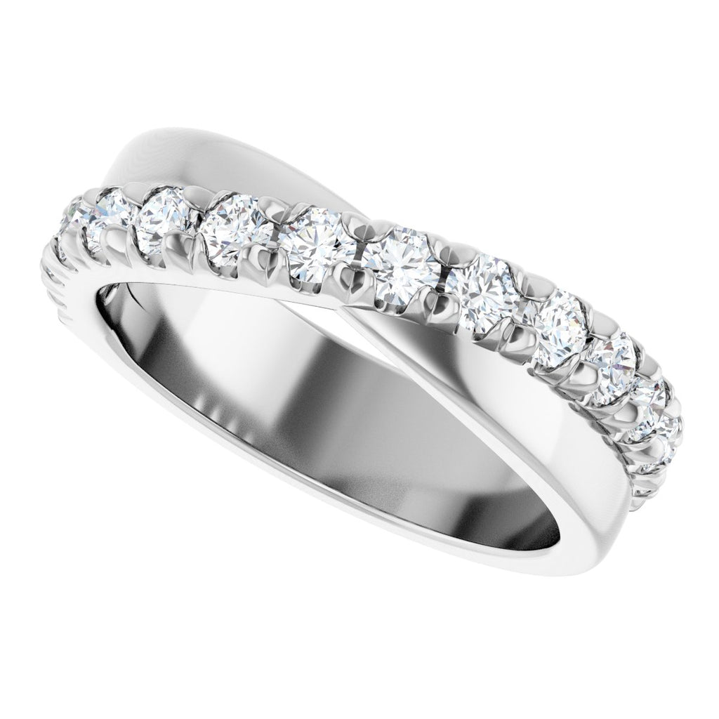 French-Set Criss-Cross Anniversary Band