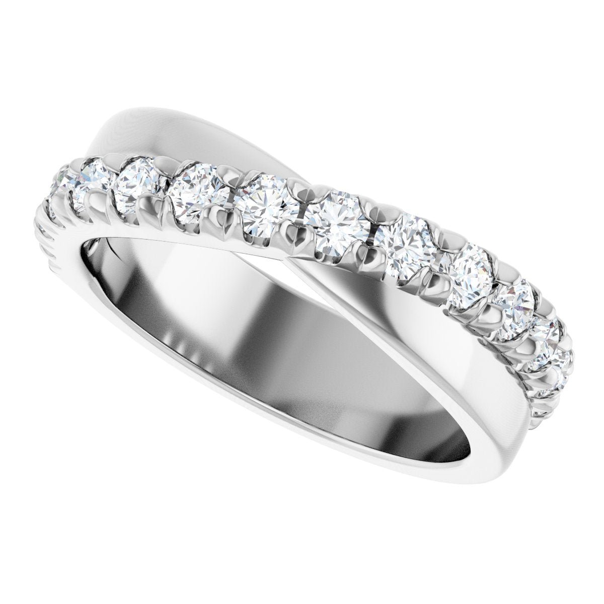 French-Set Criss-Cross Anniversary Band