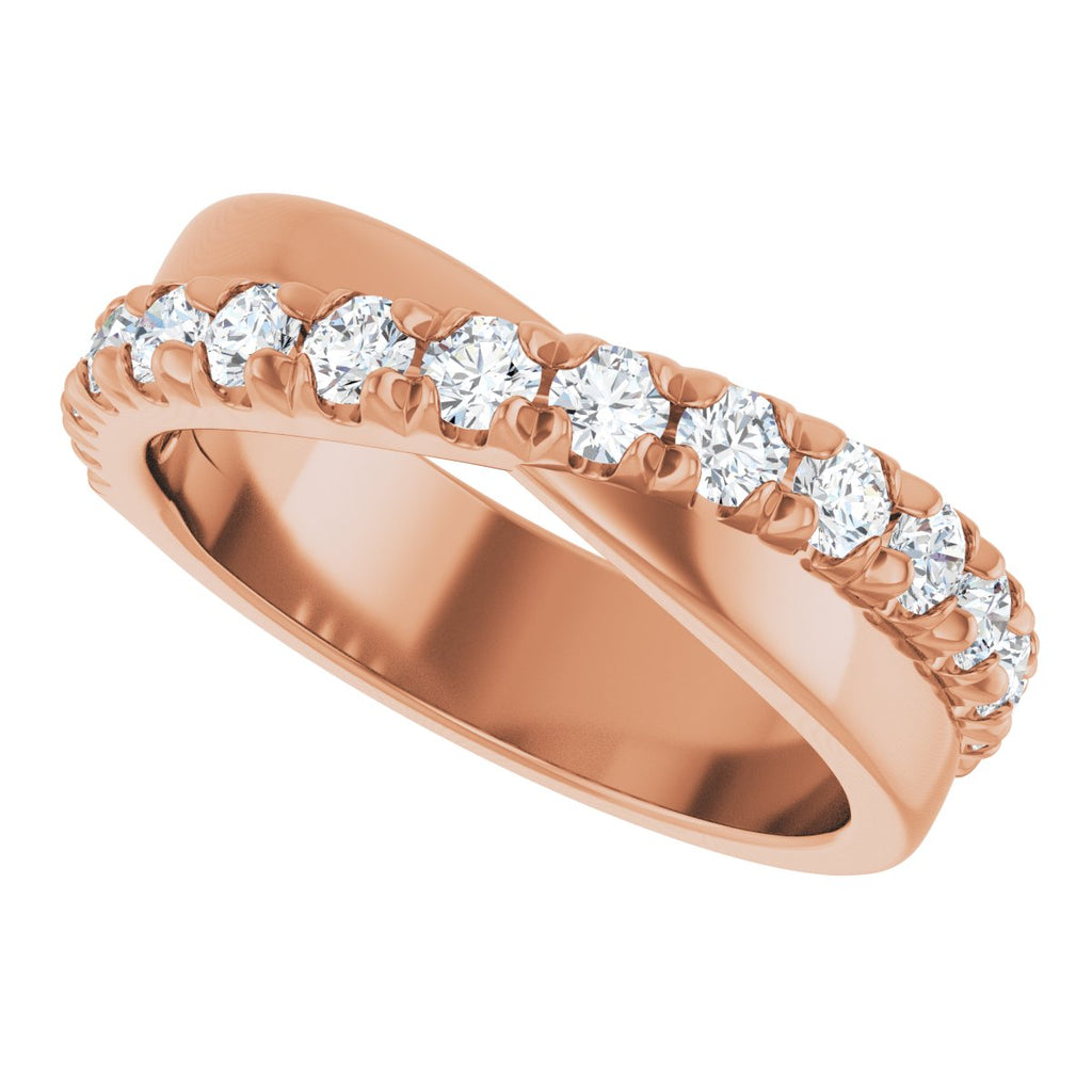 French-Set Criss-Cross Anniversary Band