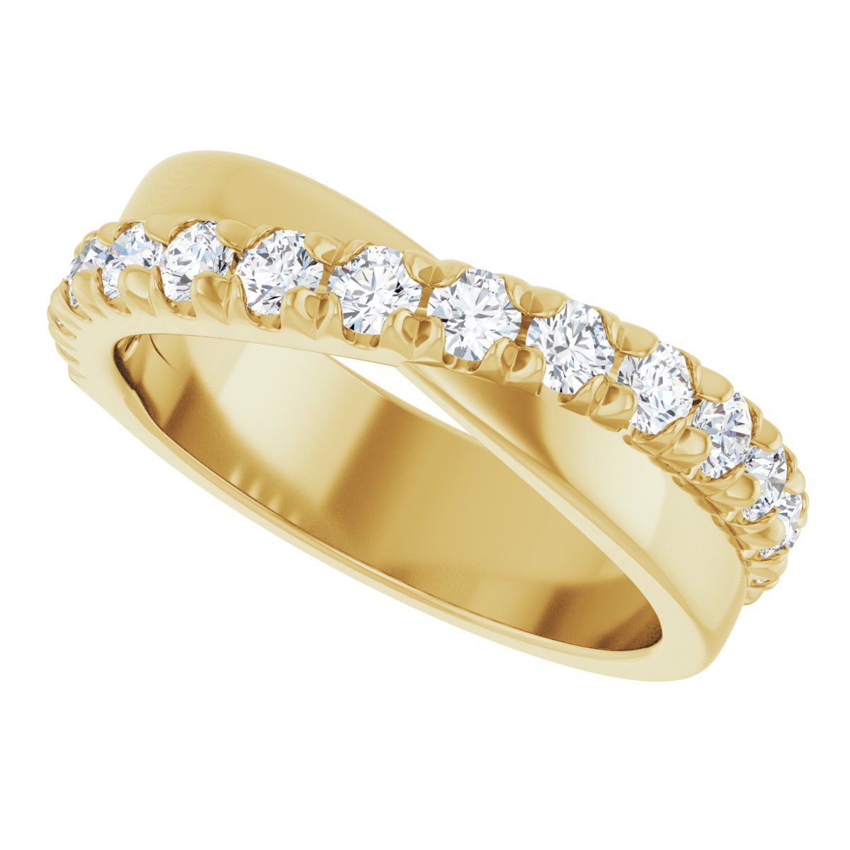 French-Set Criss-Cross Anniversary Band