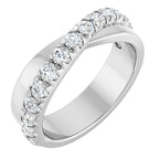 French-Set Criss-Cross Anniversary Band