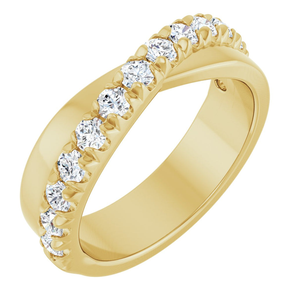 French-Set Criss-Cross Anniversary Band