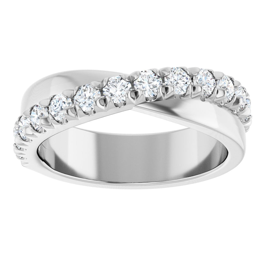 French-Set Criss-Cross Anniversary Band