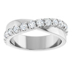 French-Set Criss-Cross Anniversary Band
