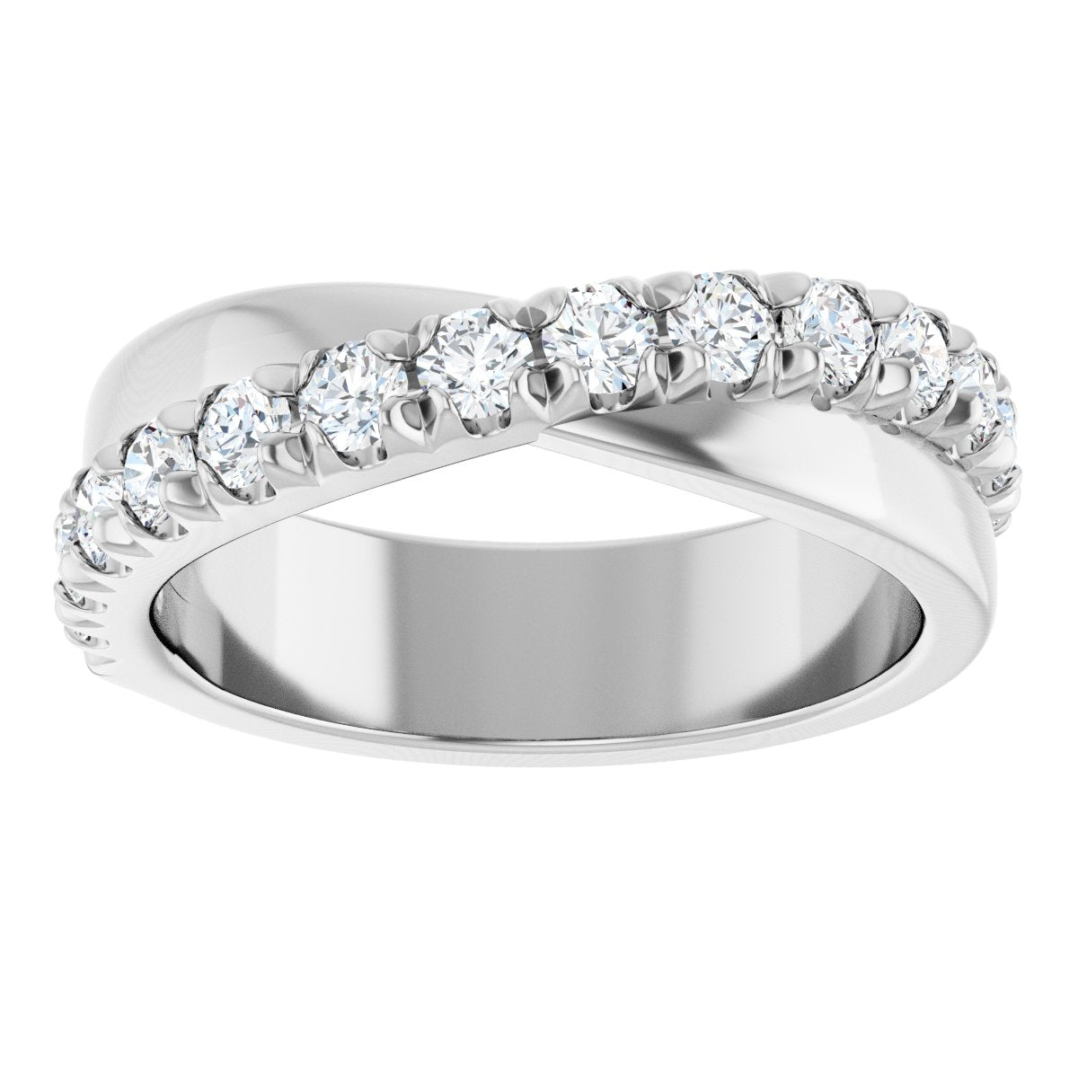 French-Set Criss-Cross Anniversary Band