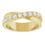 French-Set Criss-Cross Anniversary Band