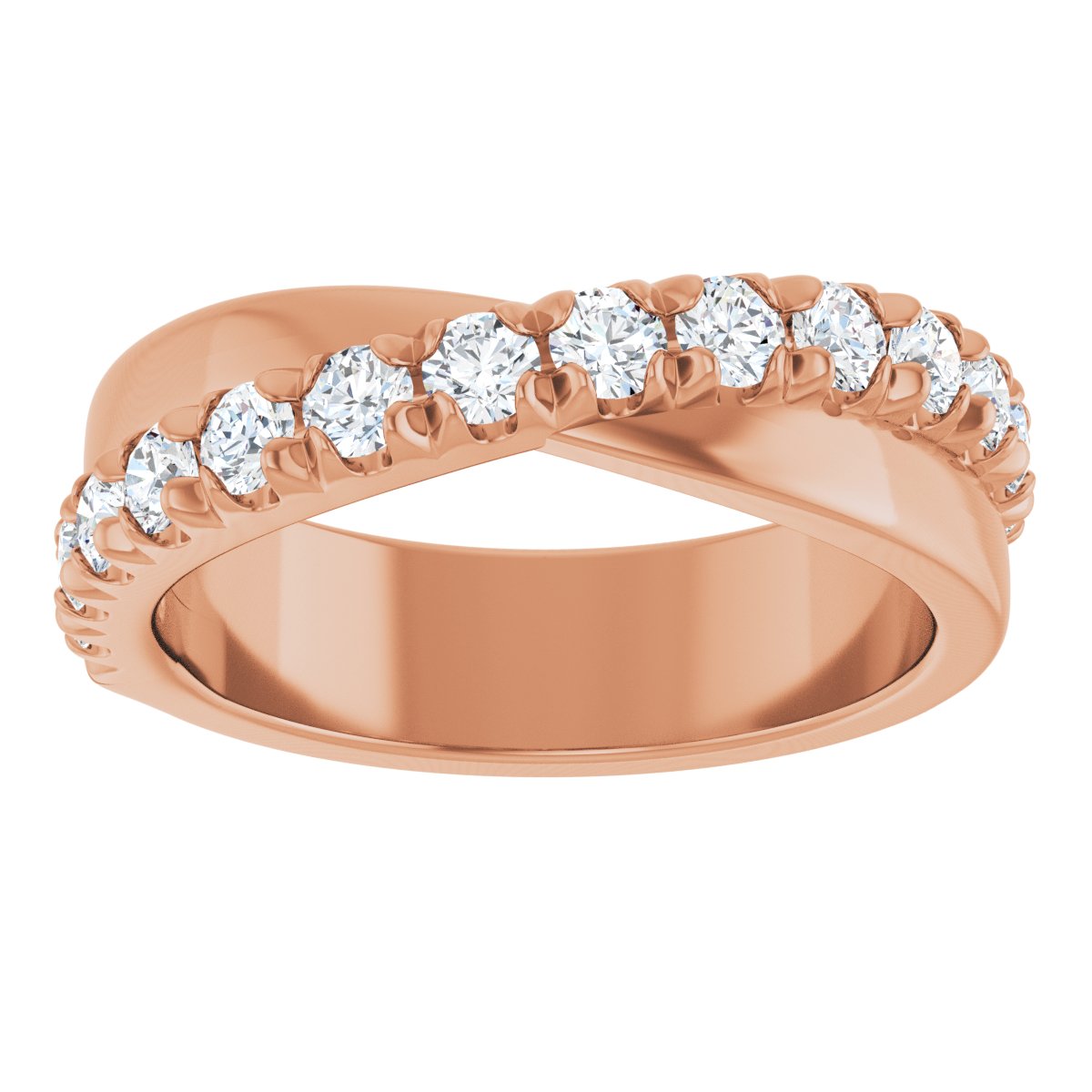 French-Set Criss-Cross Anniversary Band