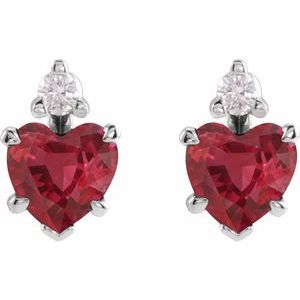 Accented Heart Earrings