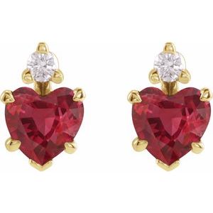 Accented Heart Earrings