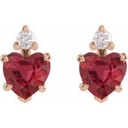 Accented Heart Earrings