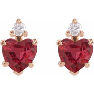 Accented Heart Earrings