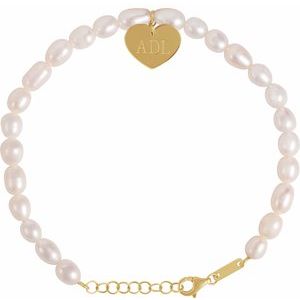 Heart & Pearl Bracelet