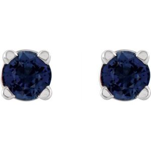 Round 4-Prong Lightweight Stud Earrings