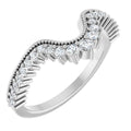Milgrain Edge Accented Contour Band