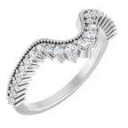 Milgrain Edge Accented Contour Band