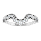 Milgrain Edge Accented Contour Band