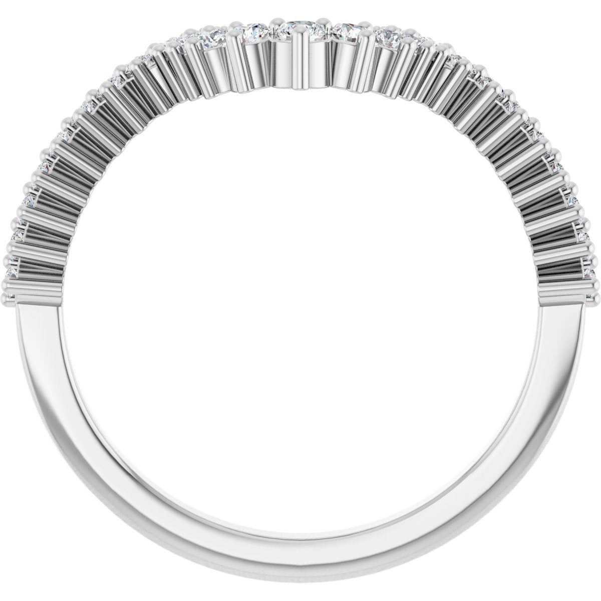 Milgrain Edge Accented Contour Band