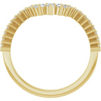 Milgrain Edge Accented Contour Band