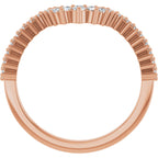 Milgrain Edge Accented Contour Band