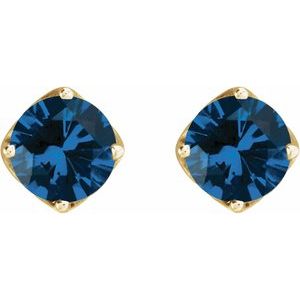 Round 4-Prong Stud Earrings