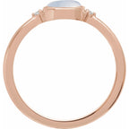 Bezel-Set Cabochon Ring