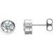 Round Bezel-Set Birthstone Stud Earrings