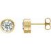Round Bezel-Set Birthstone Stud Earrings