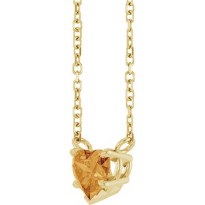 Heart Solitaire Necklace