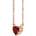 Heart Solitaire Necklace