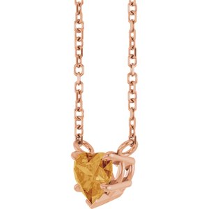 Heart Solitaire Necklace