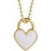 Enamel Heart Necklace or Pendant