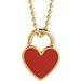 Enamel Heart Necklace or Pendant