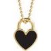 Enamel Heart Necklace or Pendant