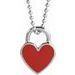 Enamel Heart Necklace or Pendant