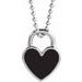 Enamel Heart Necklace or Pendant