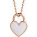 Enamel Heart Necklace or Pendant